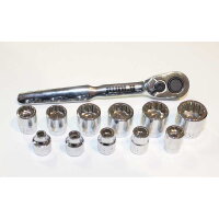 1/4" Steckschlüsselsatz niedrige Bauform 4-14 mm