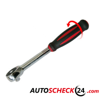 Einhand-Umschaltknarre 1/4" mit Drehgriff, Lang